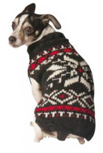 Chilly Black Snowflake Dog Sweater Christmas Dog Sweater