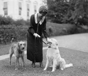 First Lady Grace Coolidge with Rob Roy Rob Roy
